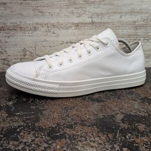 Mens Converse Chuck Taylor All Star Low Top Shoes Sz 9 White Leather 136823C